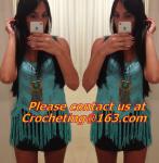European style deep V-neck halter top ladies short paragraph bottoming openwork