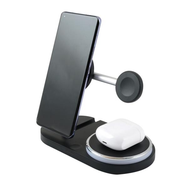Buy cheap Type C Connect Folding 3 In 1 Wireless Charger For Phone Earphone Watch from wholesalers