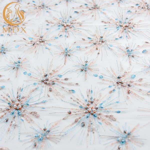 Buy cheap Tulle Embroidery Sequin Lace Fabric Sparkly 20% Polyester For Women Dresses from wholesalers