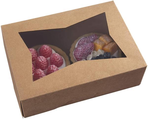Buy cheap Clear Lid Cookie Auto Popup Bakery Kraft Cardboard Box from wholesalers