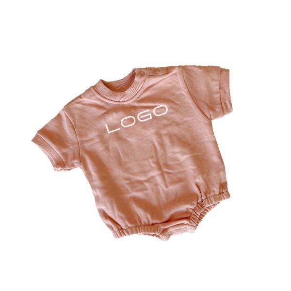 Buy cheap One Piece Oversized Newborn Short Sleeve Romper Embroidered Blossom Romper French Terry from wholesalers