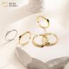 Buy cheap Adjustable Stack Zircon Gold Plated Marquise Diamond Rings Women Men Jewelry from wholesalers