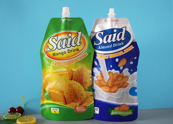 Buy cheap Juice Milk Packaging 8.6mm Stand Up Liquid Spout Bags from wholesalers