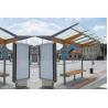 Buy cheap Unique Shape Stainless Steel Bus Stop Heat Resistant With Advertising Light Box from wholesalers