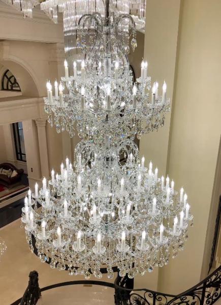 Buy cheap Realistic Transparent Large Chandeliers For Two Story Foyers Europe And America from wholesalers