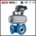 API Stainless Steel SS304/316 3 Way Flange Ball Valve With Initial Payment