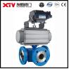 Buy cheap 304 Material Flanged End Ball Valve with Pneumatic Driving Mode and Normal Temperature from wholesalers