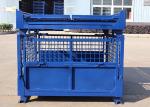 Anti Corrosion Storage Steel Pallet Cages Container Half Open Gates