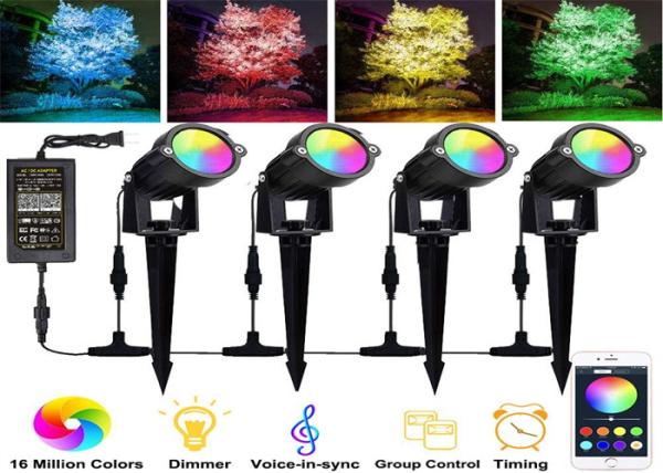 Buy cheap Aluminum RGB Solar Garden Spotlight Ceiling Lawn Spot Lights Lamp from wholesalers