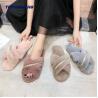 Buy cheap Thickness 1.5 - 3.5cm Warm Luxury Fur Slippers For Women from wholesalers