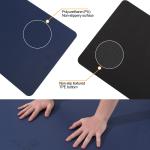 5mm Thick Non Slip Lightweight PU Yoga Matt Upgraded A Strong Grip Fitness Blue