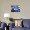 Buy cheap Print Of Van Gogh Oil Paintings Framed Canvas Wall Art Starry Night Style from wholesalers