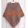 Buy cheap Hand Knitted Poncho, Brown Scarf,Wool Knit, poncho wrap, Green Free Knitting Crochet Woman from wholesalers