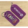 Buy cheap Custom Embroidered Key Tags Personalized Embroidered Keychains Merrow Border from wholesalers