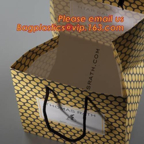 Buy cheap Profession hot stamping printed exquisite hello kitty paper bag with rope handle:600pcs/carton,Carrier Black Paper Bag from wholesalers