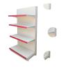 Buy cheap Factory Customized Color Size Logo white supermarket rack single sided grocery store shelves supermarket gondola shelving from wholesalers