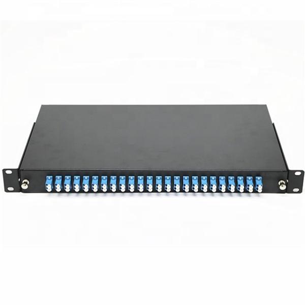 19 Inch Structure Wall Mounted 24 Port LC Duplex Adapters Fiber Optic Terminal
