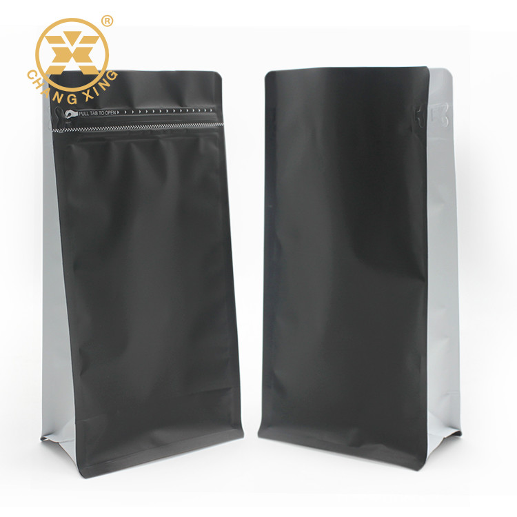 BOPP Colorful 12 Oz Zipper Box Coffee Pouch With Valve Resealable