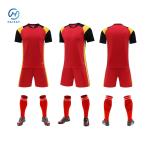 Custom Logo Children Size Soccer Jersey Set In Blue Yellow For Maximum Wear