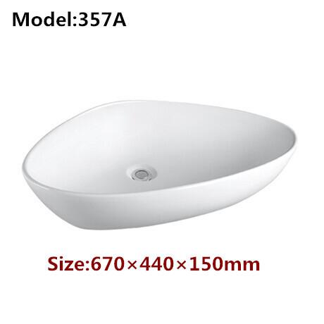 Buy cheap Above Counter Mounting Art Basin Sanitary Ware Ceramic Sinks Bathroom Triangle Wash Basin from wholesalers