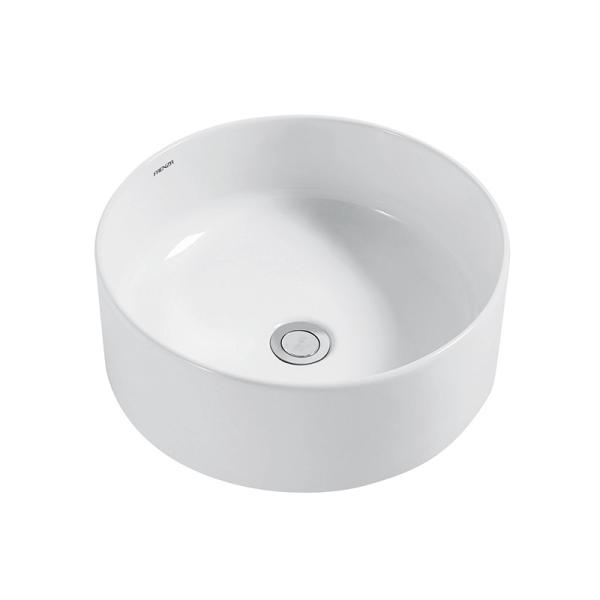 Buy cheap FP46110 Bathroom Counter Top Basin , White Glazed Round Bowl Wash Basin from wholesalers