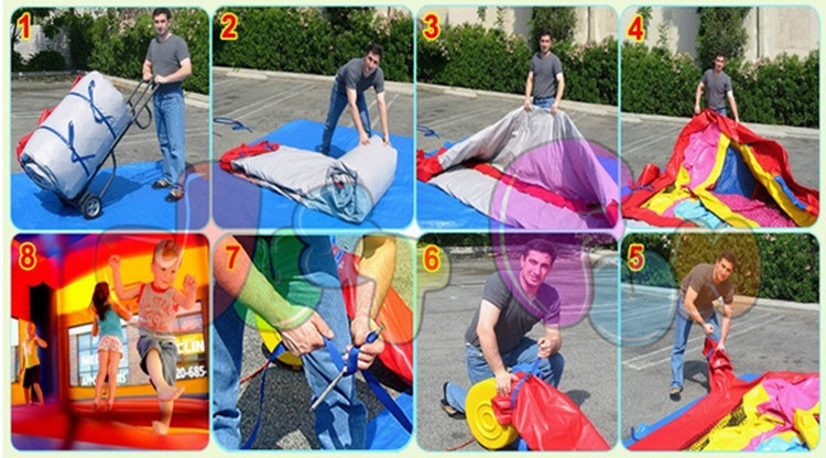 Awesome 46.5m Length Inflatable Obstacle Course Amazing With PVC Tarpaulin