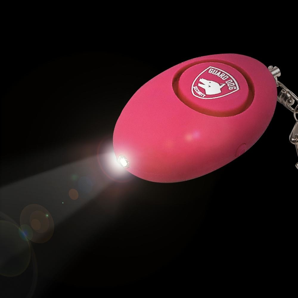 Black Pink Personal Security Alarms Smart Siren 40g Plastic 130DB Women Keychain With LED Light