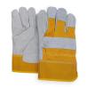 Buy cheap White Yellow Leather Cowhide Gloves Wear Resistant Leather Safety Work Gloves from wholesalers