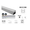 Buy cheap 50*50mm Customizable Length and PC Cover Options for Suspended LED Profile Easy Installation from wholesalers