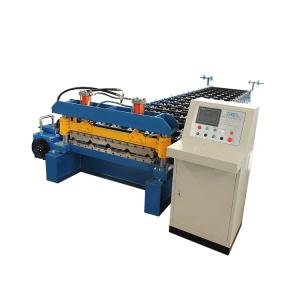 China PPGI Corrugated Sheet Roll Forming Machine , Metal Roof Roll Forming Machine Non Scratch on sale