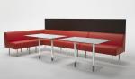 Solid Wood Frame Fabric KTV Modern Sectional Sofa