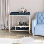 Brass Wine Drink Bar Cart Restaurant Serving Trolley Customized