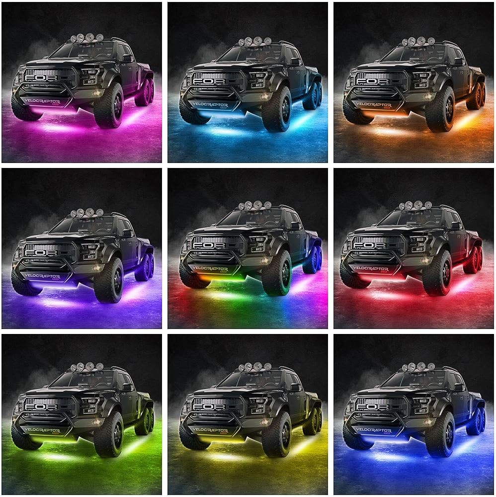 USB RGB Car LED Lights Strip Interior LED Lights for Cars 4 Music Sync Effects with IR Remote Controller