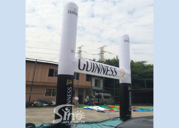White N Black Guinness inflatable advertising arch for outdoor promotion