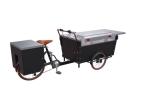 SS304 Worktable 11.3RPM 25km/H Tricycle Grill Food Cart