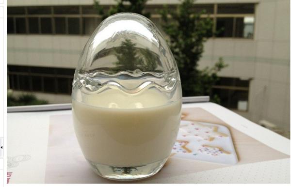 Buy cheap food grade funny egg shape glass jar for pudding with lid from wholesalers