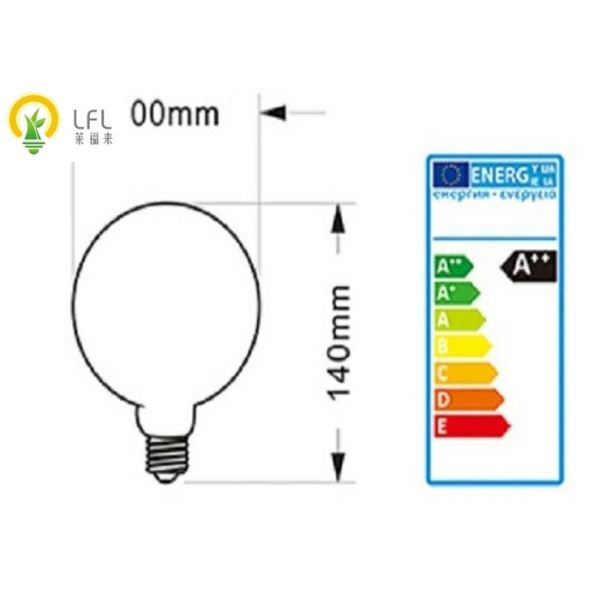 Fancy Light Bulbs With Vintage Spiral Filament , Golden Glass Decorative Light Bulbs