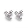 Buy cheap White 925 Silver CZ Earrings 1.69g 7mm Cubic Zirconia Stud Earrings from wholesalers