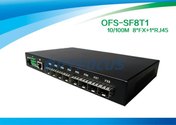 Buy cheap 8×1 Fiber Optic Switch 100BASE - Fx 1 10 / 100BASE - Tx DF SM 1310nm 20KM SC from wholesalers