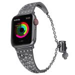Adjustable Length Smart Watch Band Strap Crystal Metal Stainless Steel Material
