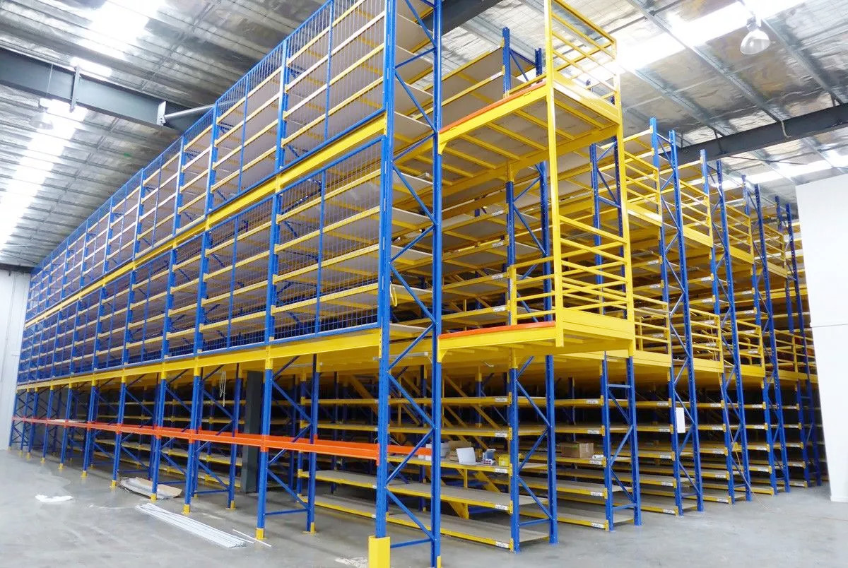 Multi Level Design Warehouse Storage Steel Q235B Mezzanine Flooring Racking Systems