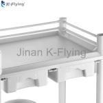Double Drawers ABS Plastic Movable Nursing Treatment Medical Trolley Cart