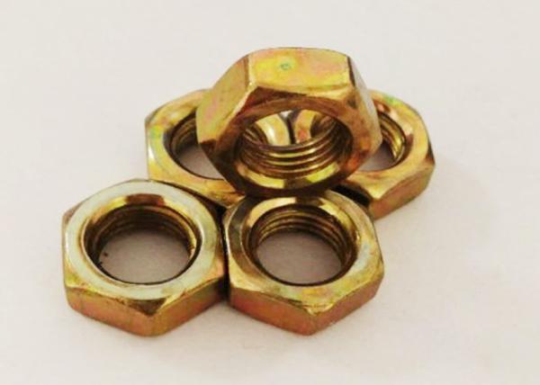 Buy cheap Yellow Zinc Plating M12 Hex Nut 1.25mm Pitch Fastening The Machine Parts from wholesalers