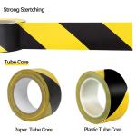 OEM Double Colors PVC Marking Tape Black Yellow Waterproof Friction Resistant