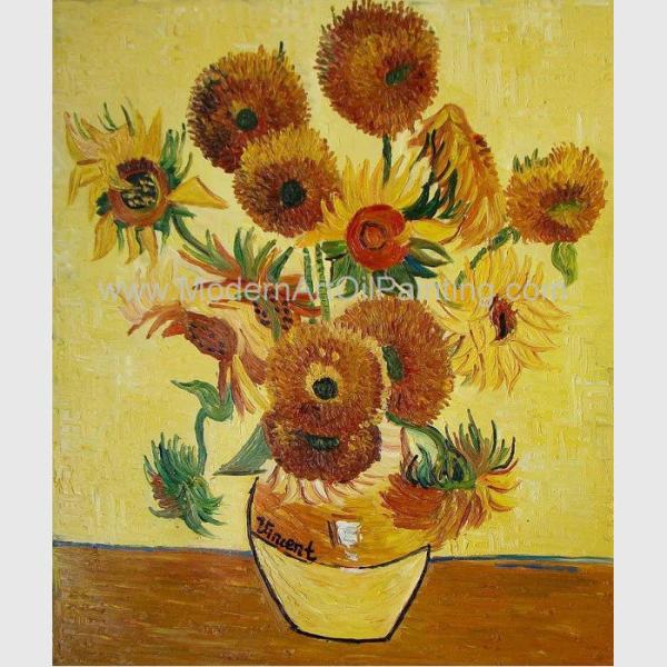 Buy cheap Contemporary Sunflower Floral Oil Painting On Canvas Van Gogh Masterpiece Replicas from wholesalers
