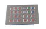 Buy cheap 24 keys anti-vendal PS/2 top panel mount metal keypad with 0.45mm short stroke from wholesalers