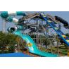 Buy cheap Fiberglass Rainbow Multi Water Slide Large Aqua Water World Customized Height from wholesalers
