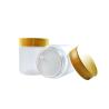 Buy cheap Pet 50ml 150ml 250g 250ml 8oz 500ml Frosted clear PET Plastic Cosmetic Wax Scrub Container Cream Jar with Bamboo Wooden Lids from wholesalers