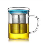 Break Resistant Glass Tea Infuser Cup Lightweight For Hot / Cold Drinks