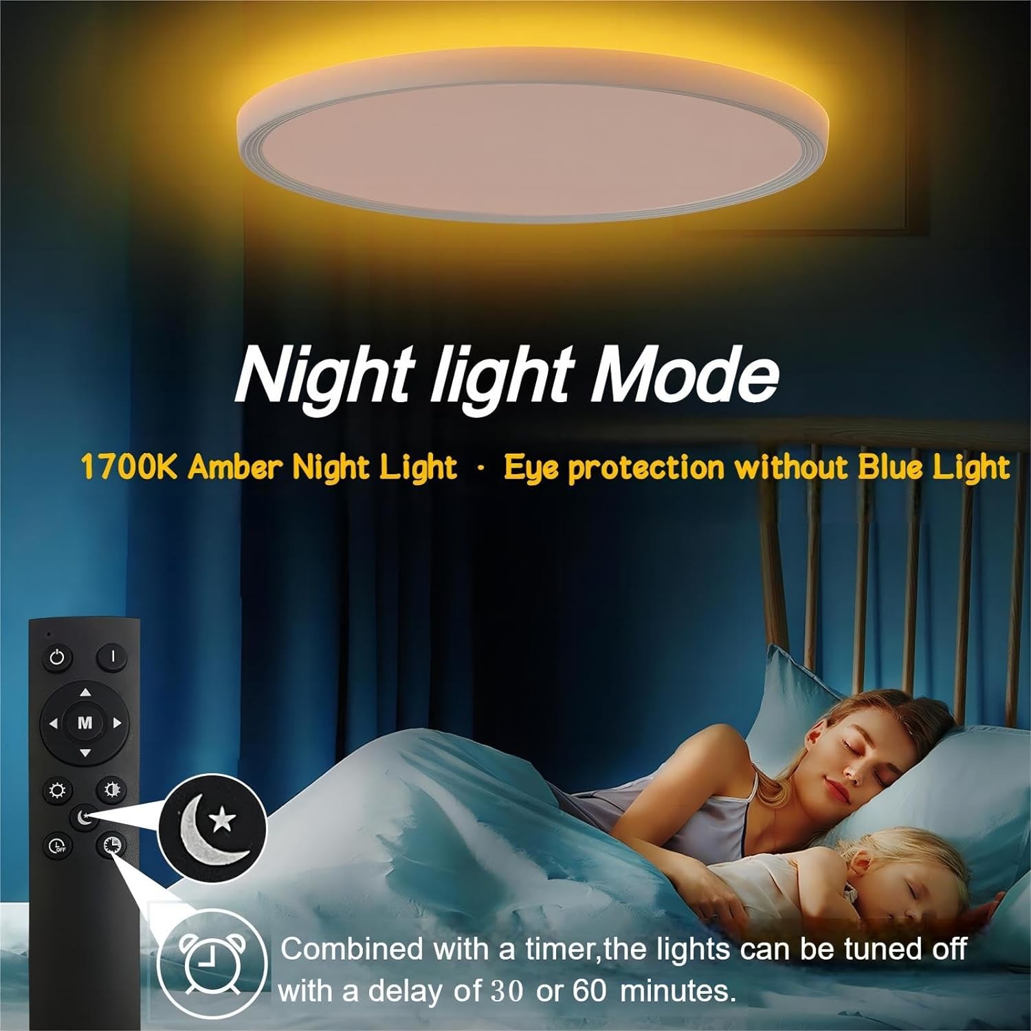 LED Round Modern Metal Ceiling LED Panel Light With 1800 Lumens